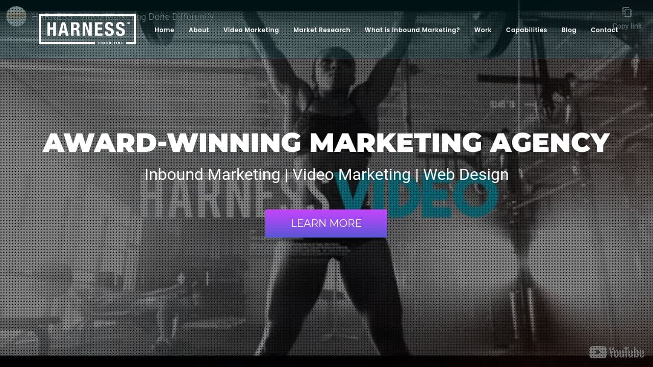 HARNESS website screenshot