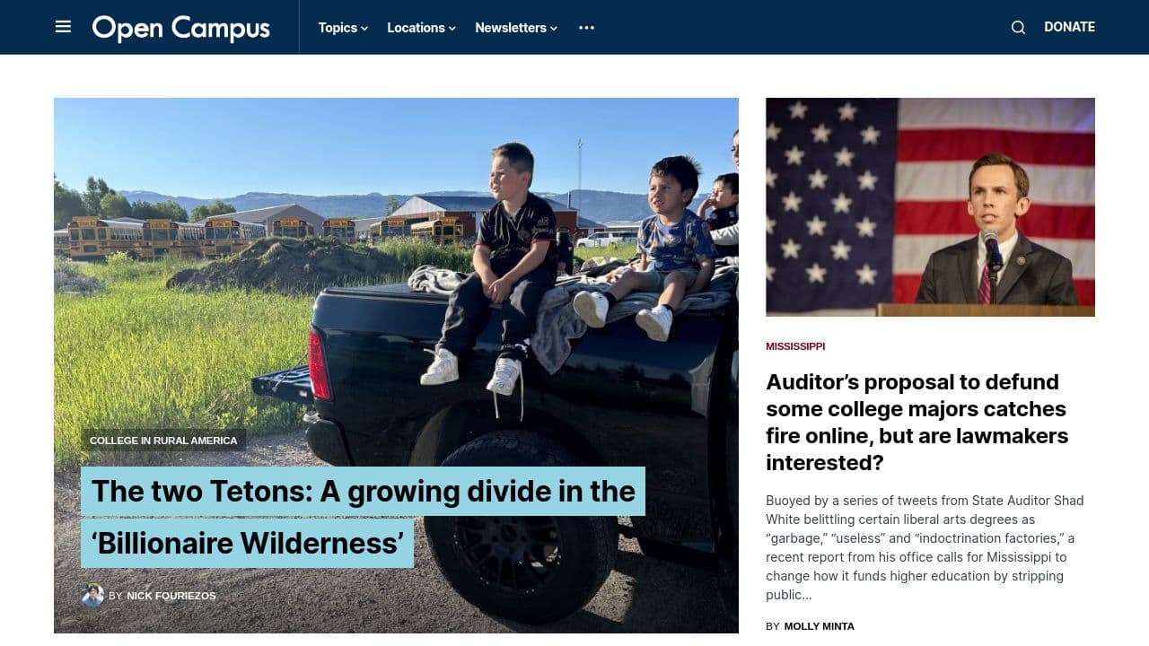 Open Campus website screenshot