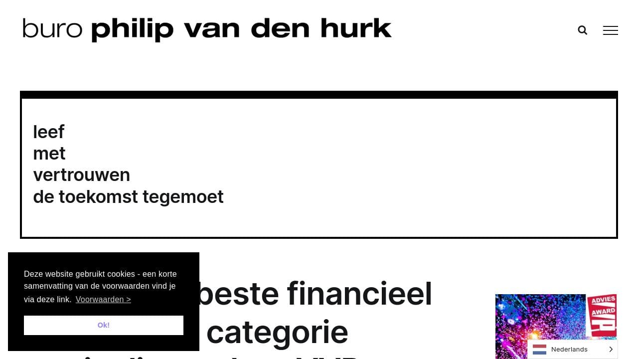 Buro philip van den hurk website screenshot
