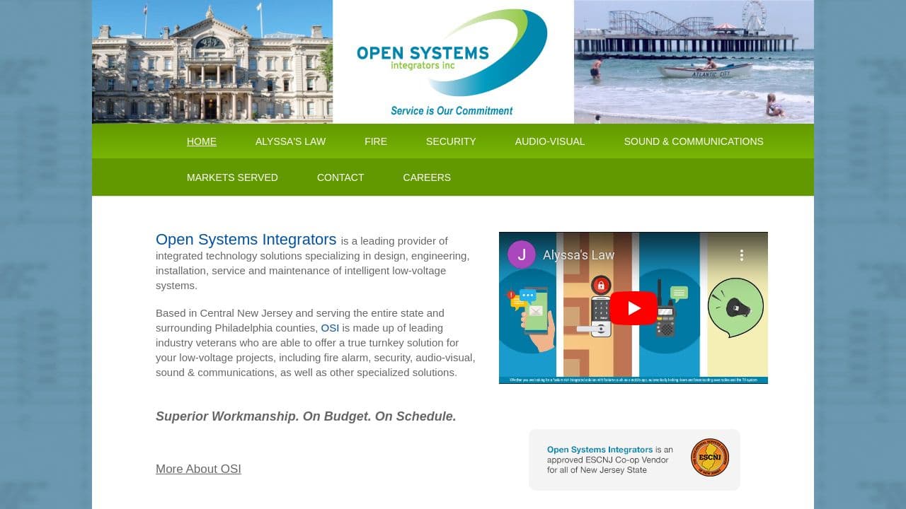 Open Systems Integrators website screenshot