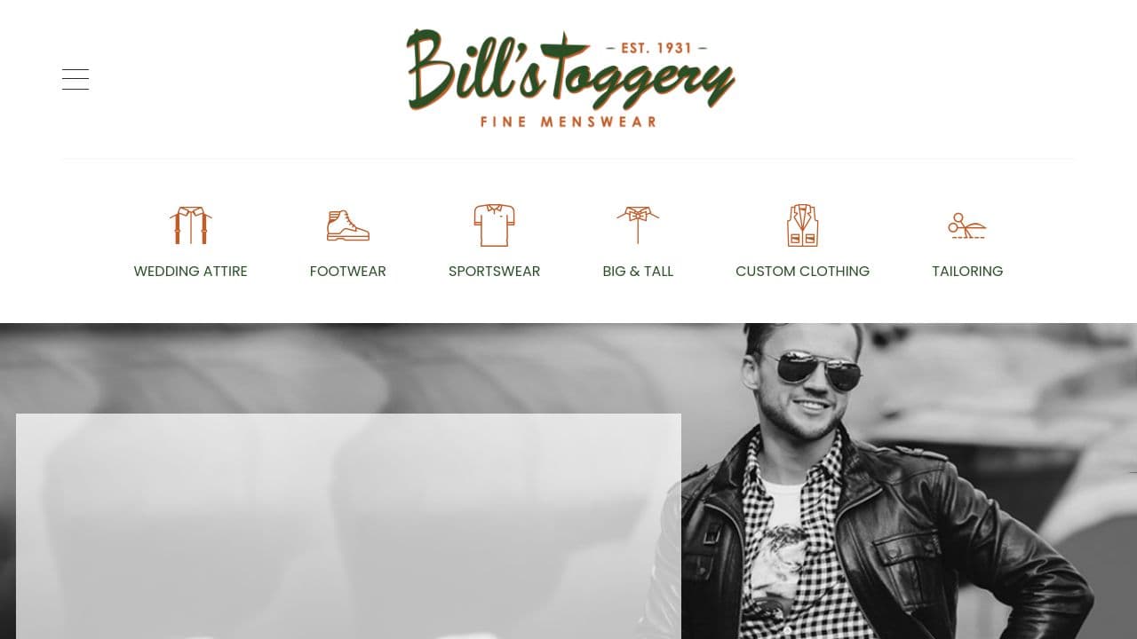 Bill's Toggery website screenshot