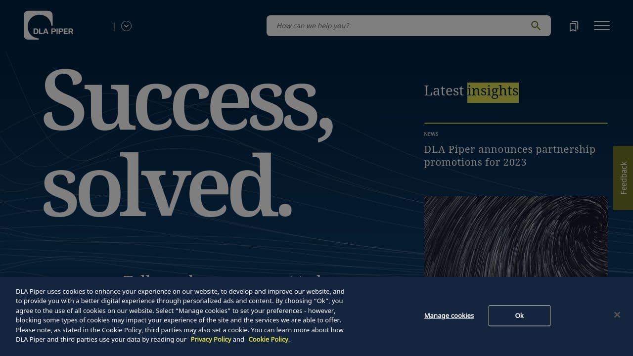 DLA Piper Luxembourg website screenshot