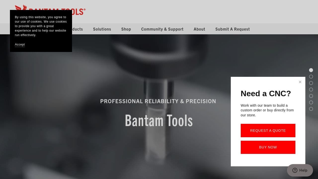 Bantam Tools website screenshot