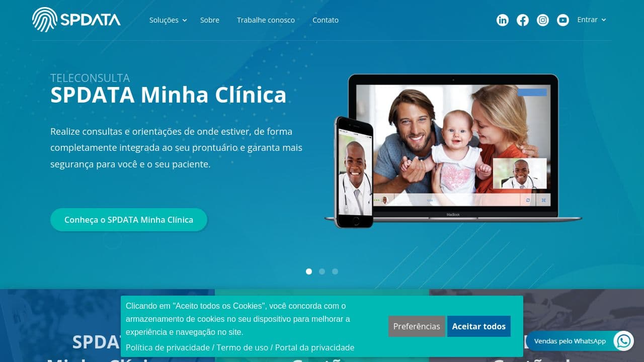 SP Data website screenshot