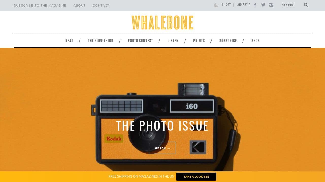 Whalebone website screenshot