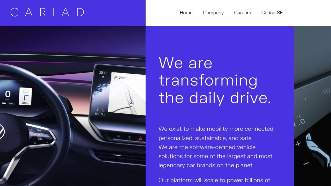 CARIAD, Inc. website screenshot