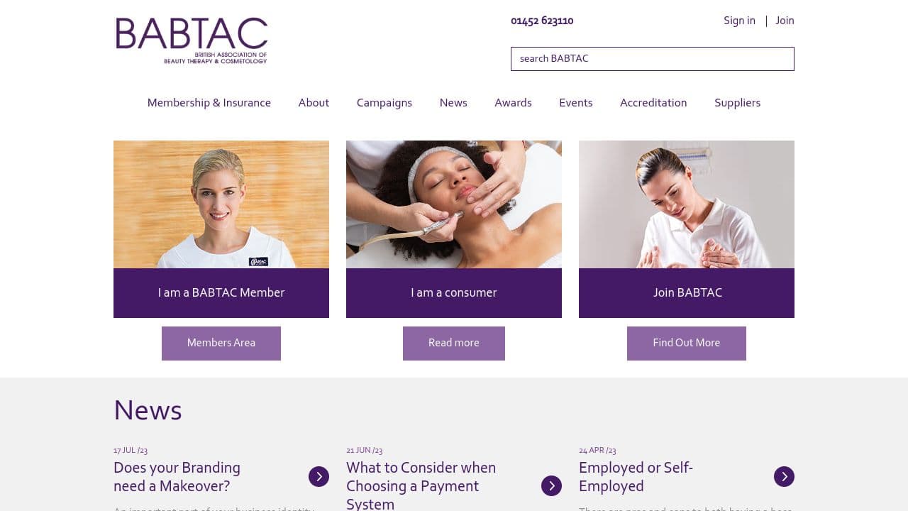 BABTAC & CIBTAC website screenshot