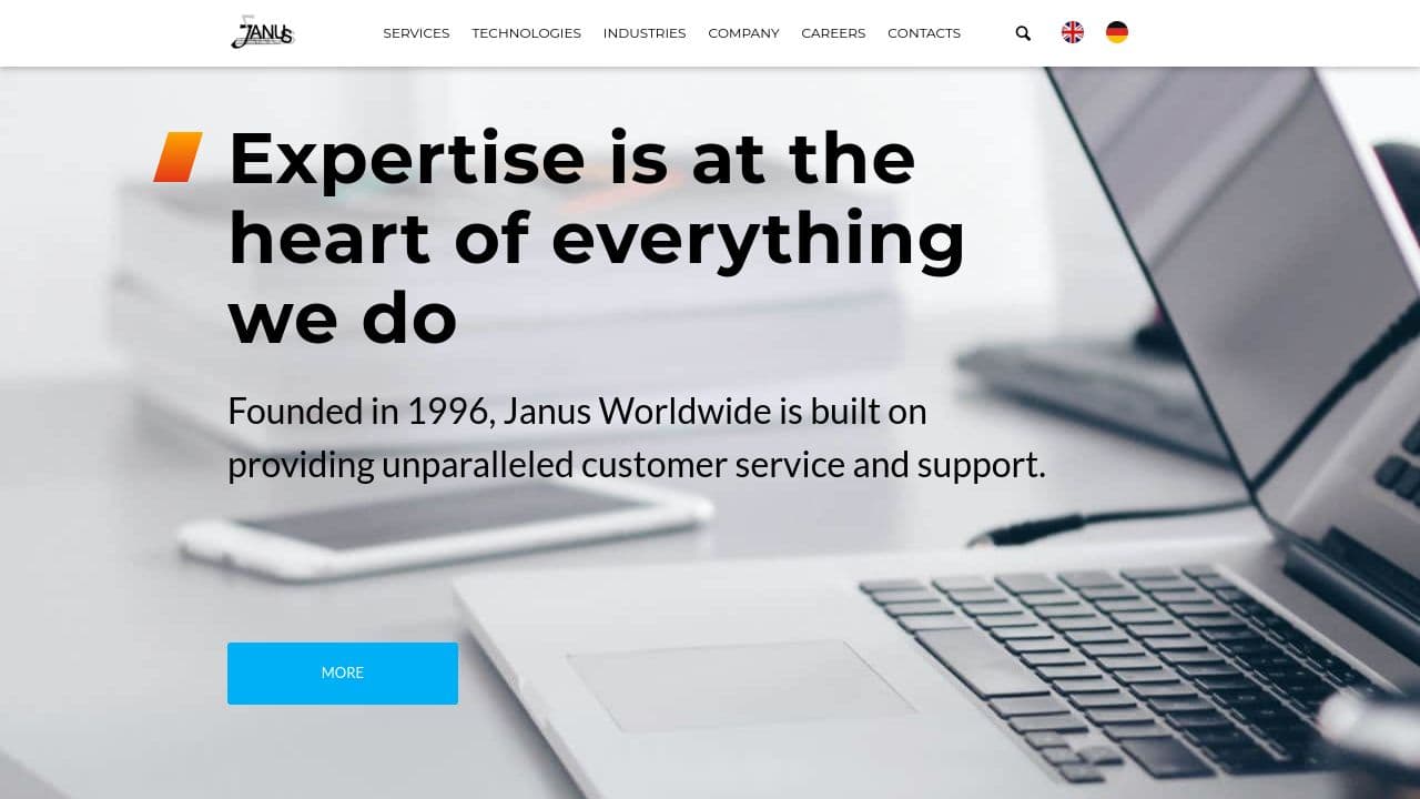 Janus Worldwide website screenshot