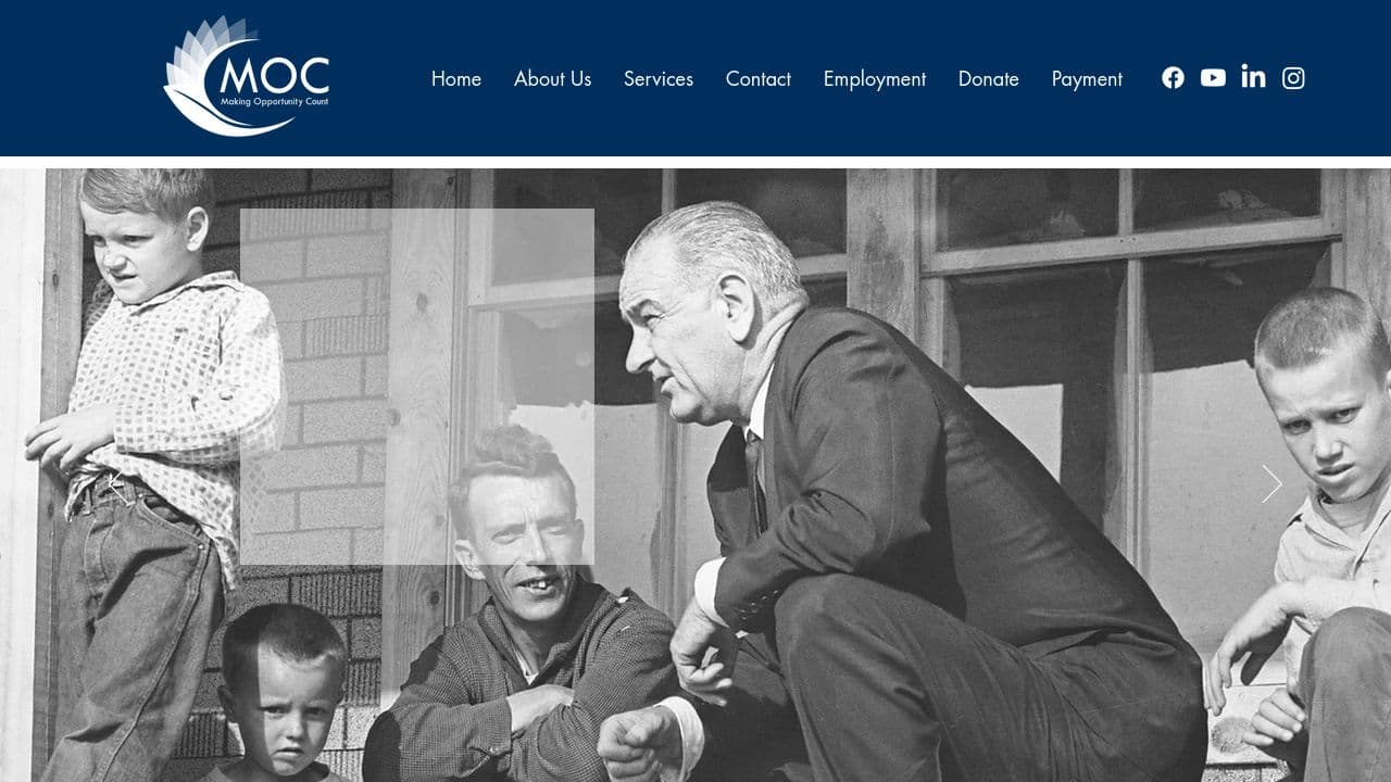 Making Opportunity Count website screenshot