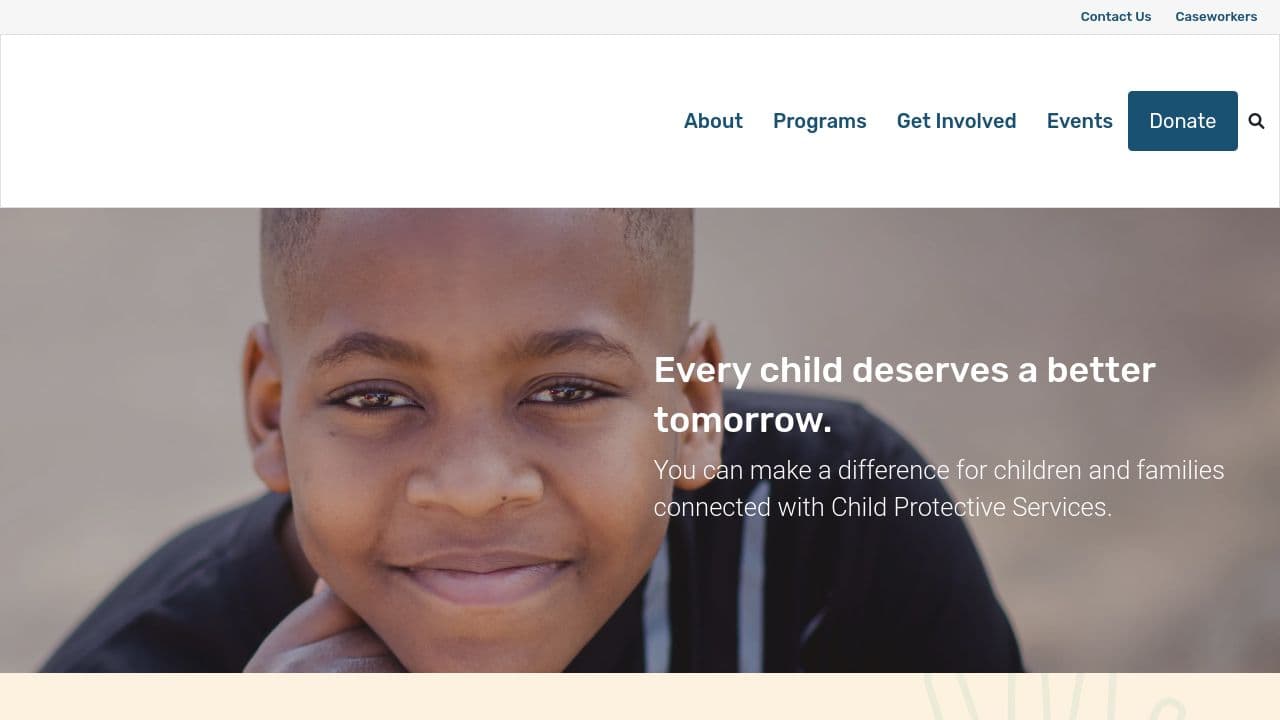 Partnerships for Children website screenshot