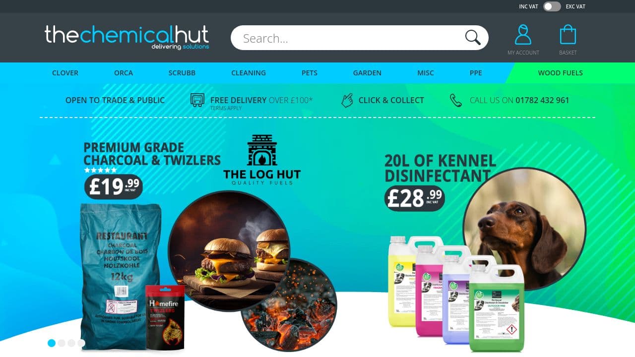 The Chemical Hut Ltd website screenshot