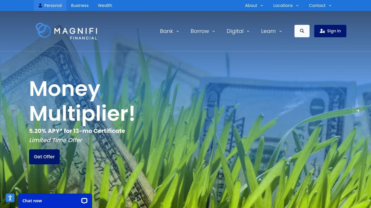 Magnifi Financial website screenshot
