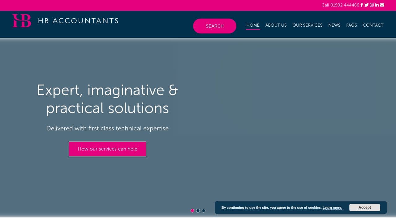 HB Accountants website screenshot