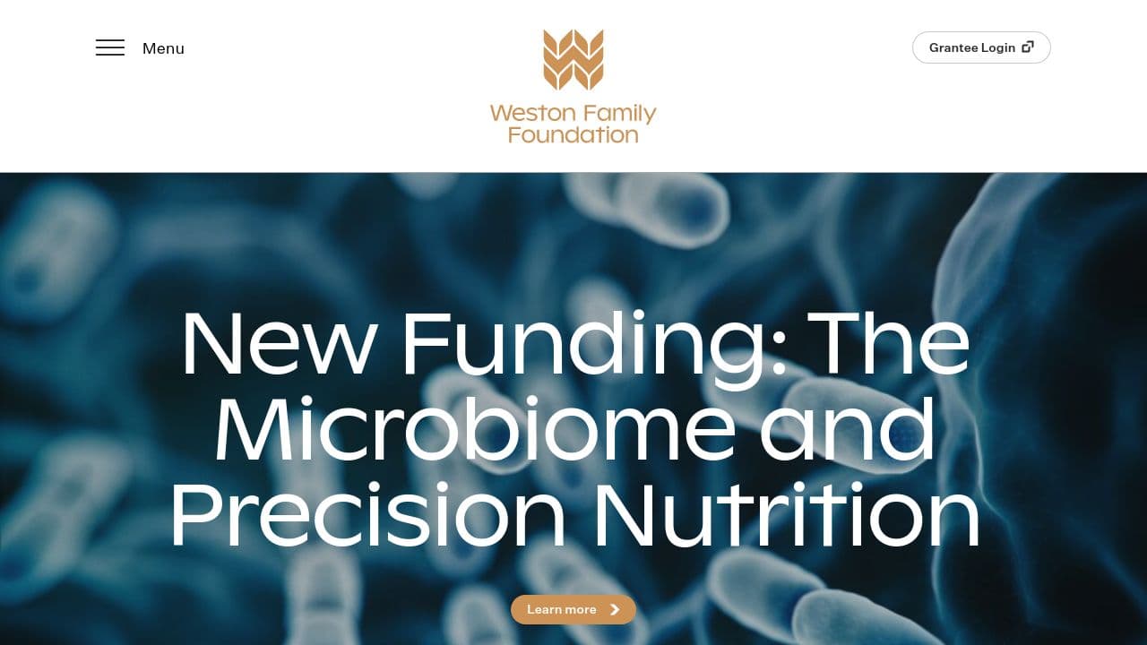 Weston Family Foundation  website screenshot