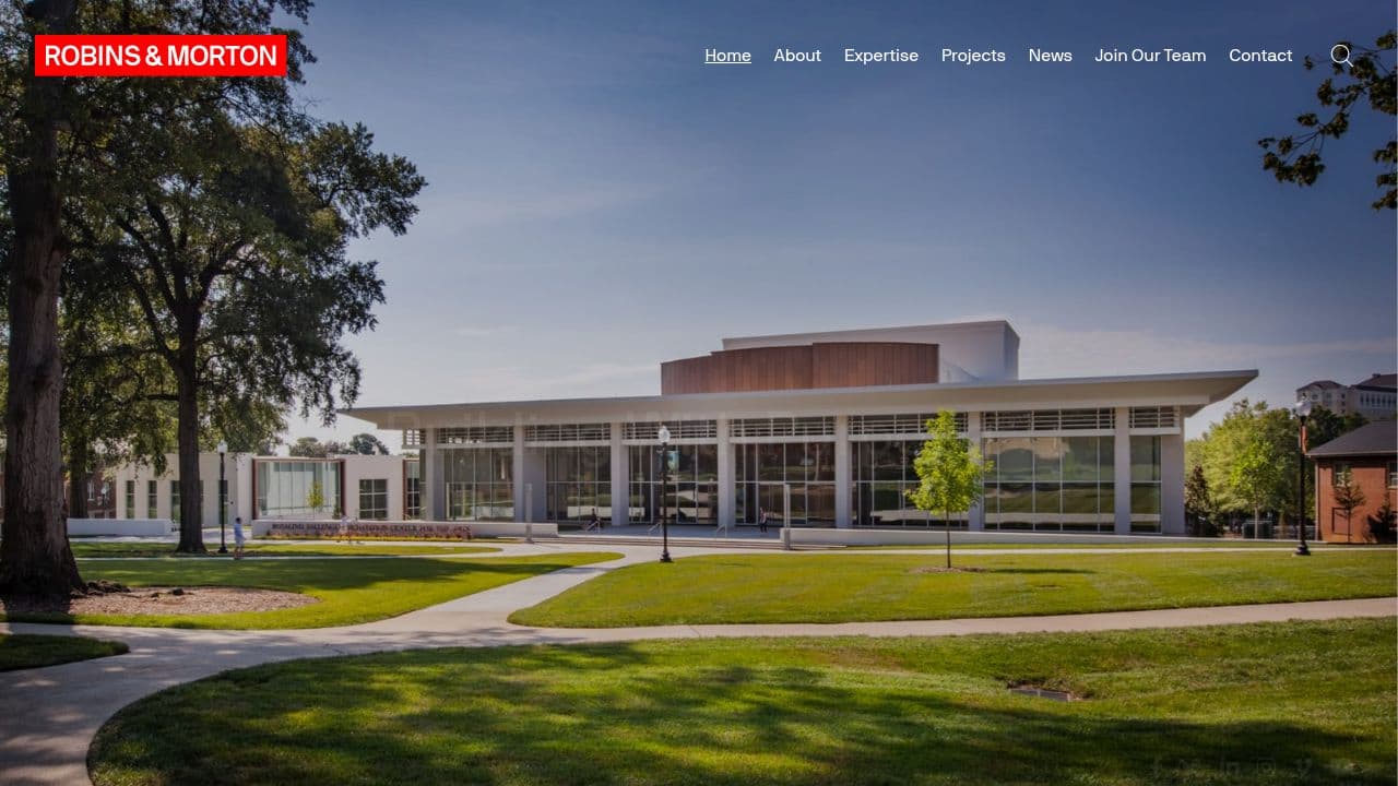 Robins & Morton website screenshot