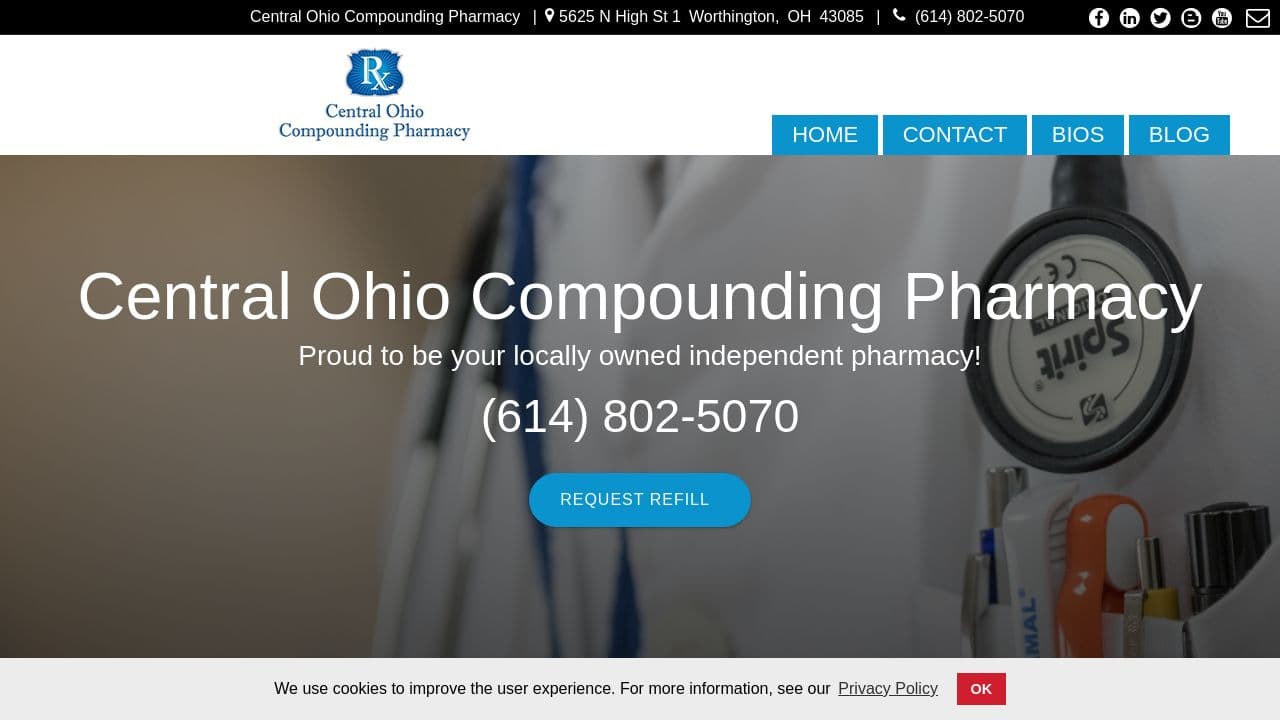 Central Ohio Compounding Pharmacy website screenshot