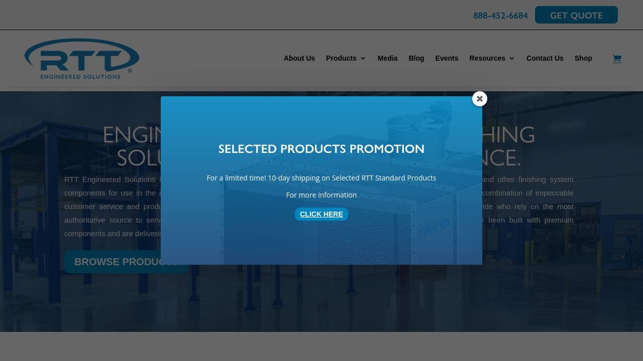 RTT Engineered Solutions website screenshot