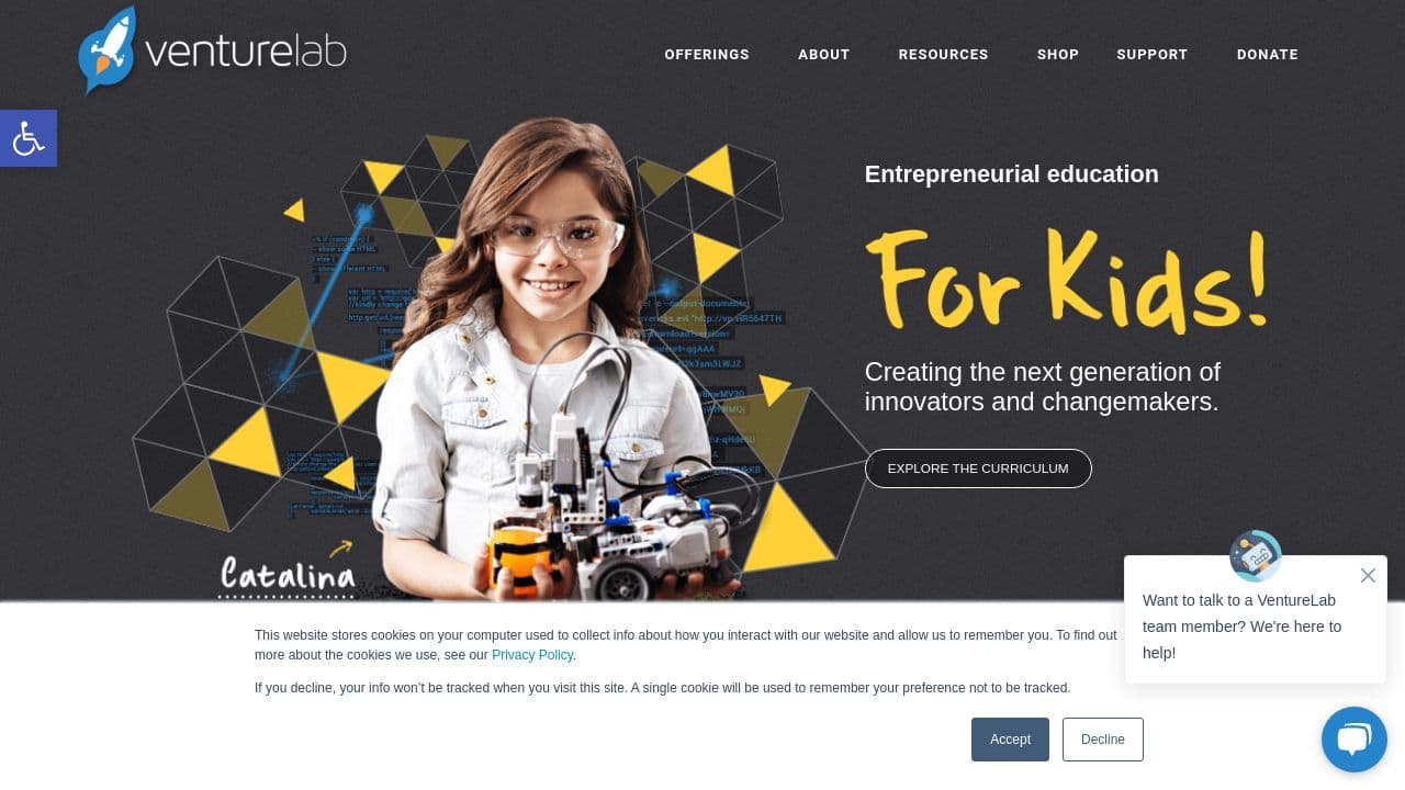 VentureLab website screenshot