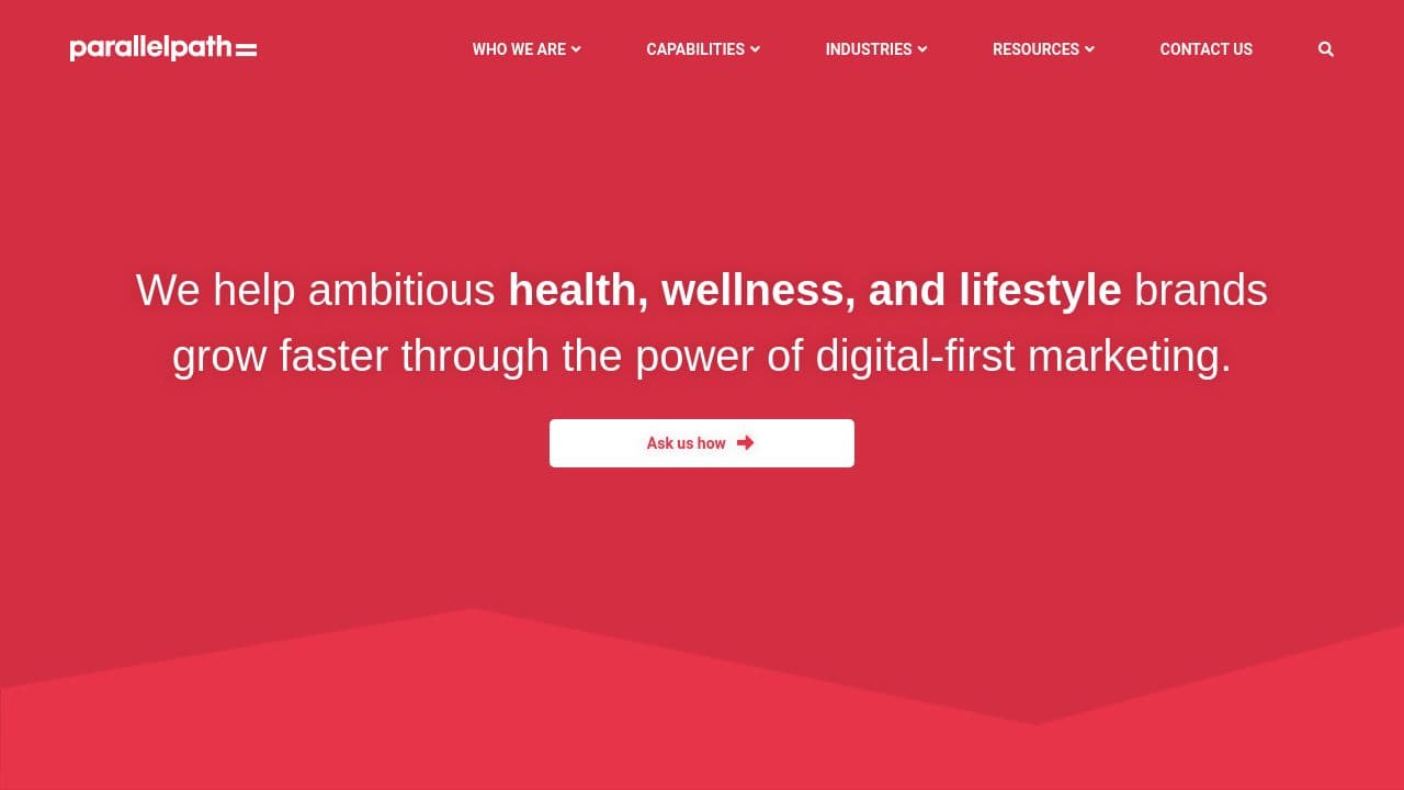 Parallel Path - Health and Wellness Marketing Agency website screenshot