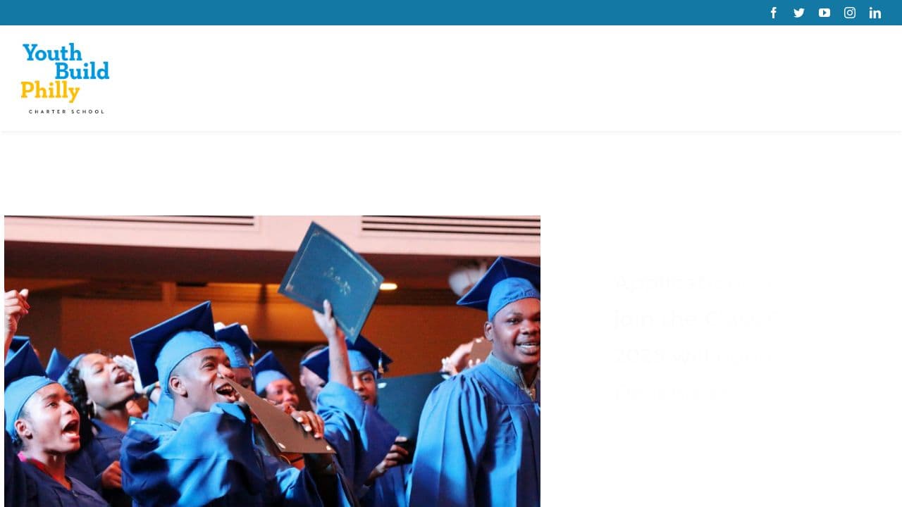 YouthBuild Philadelphia Charter School website screenshot