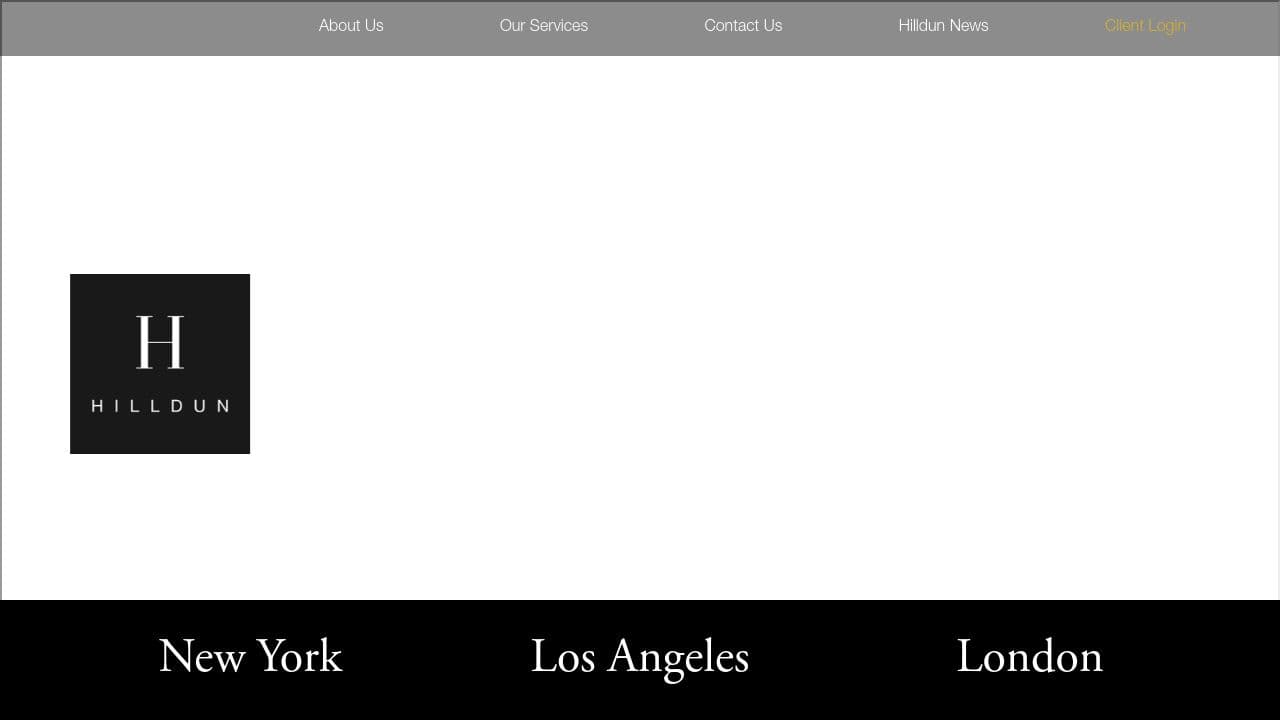 Hilldun Corporation website screenshot