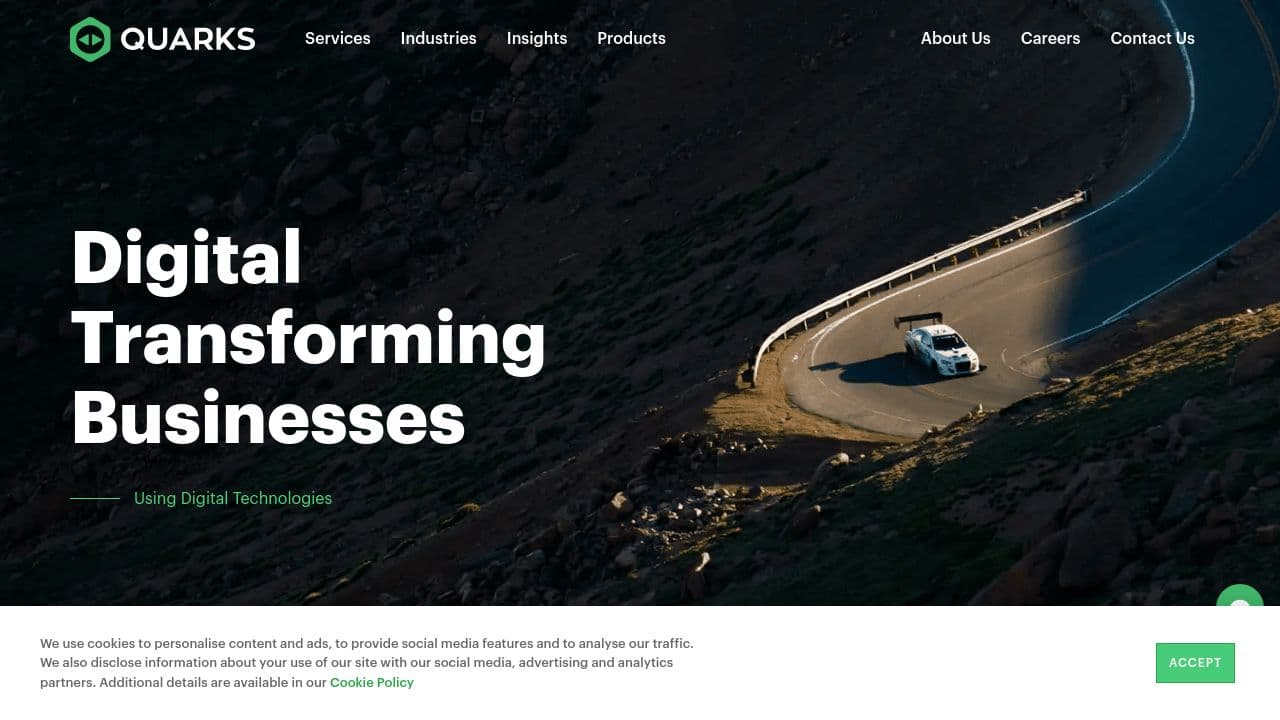 Quarks website screenshot
