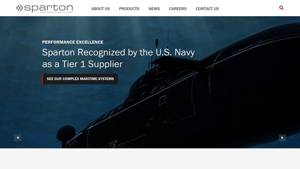 Sparton website screenshot