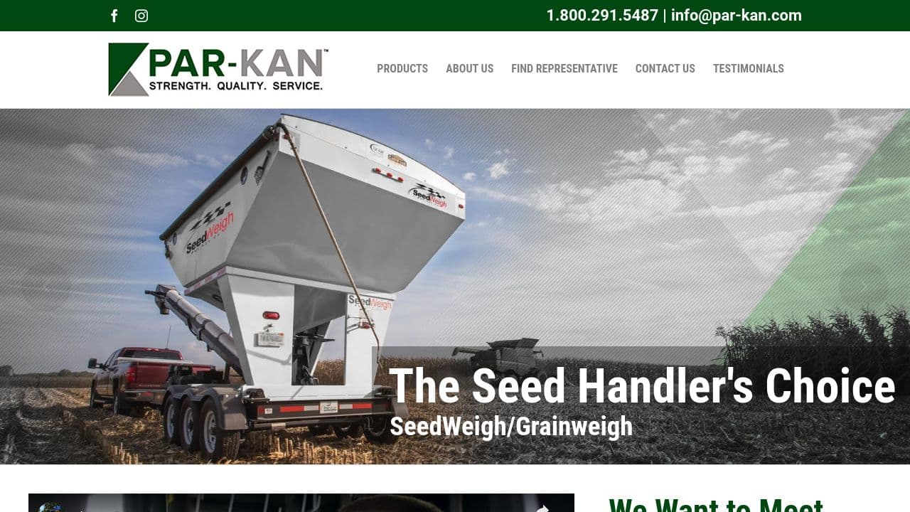 Par-Kan Company, LLC website screenshot