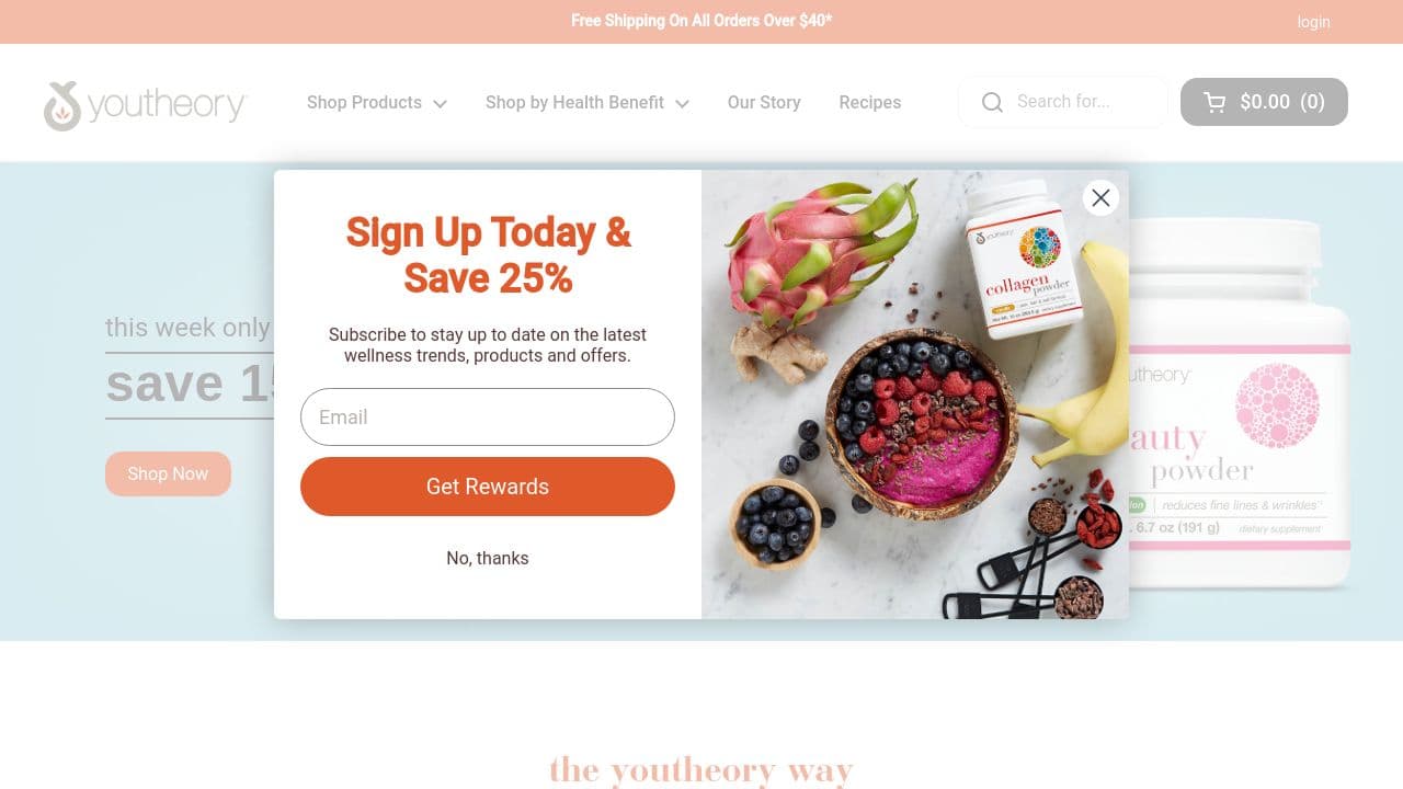 Youtheory website screenshot