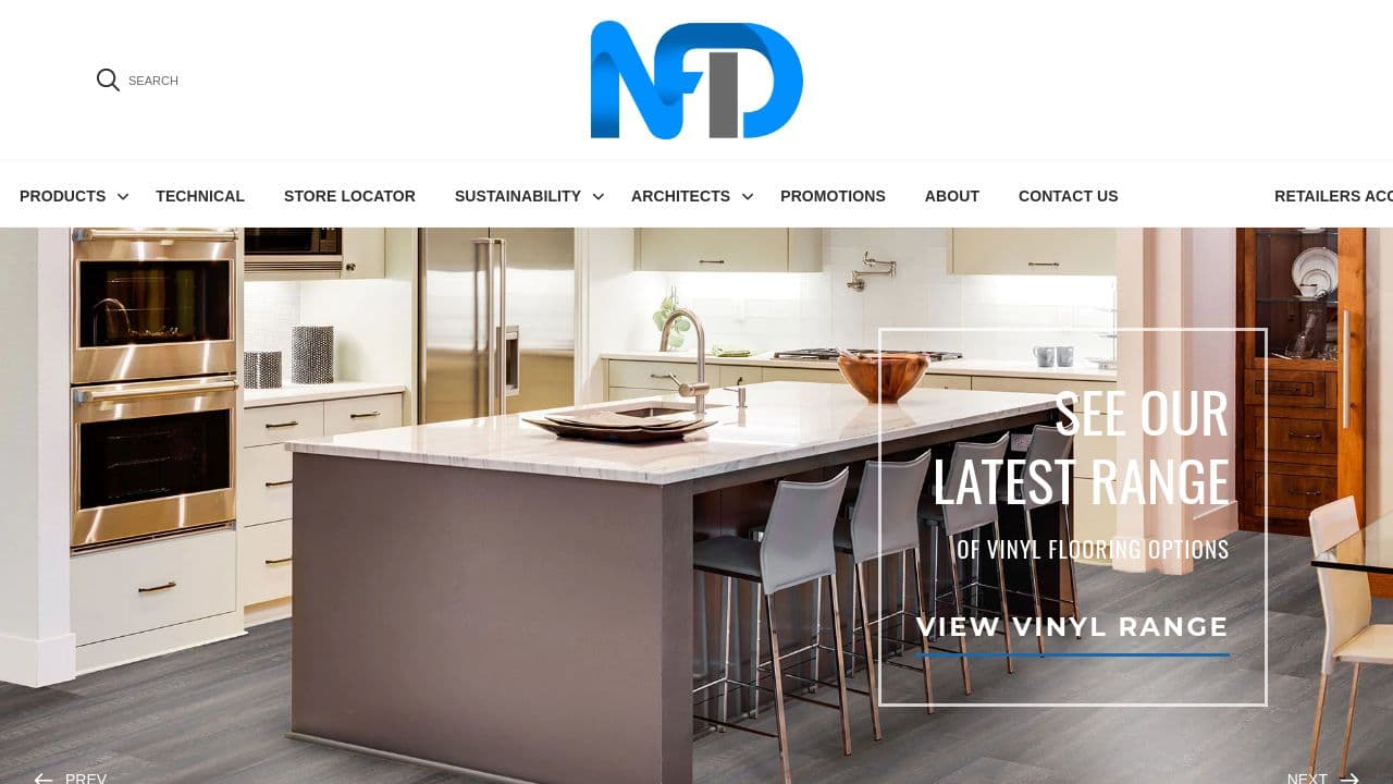National Flooring Distributors website screenshot