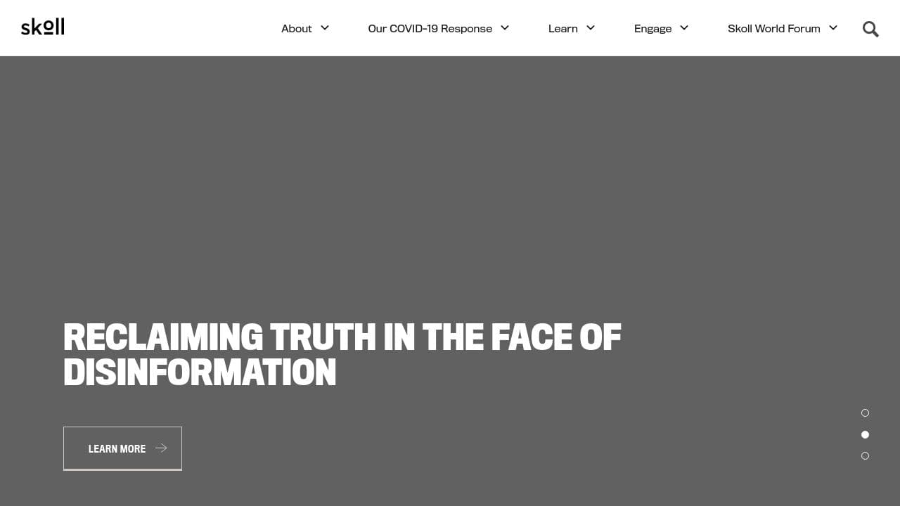 Skoll Foundation website screenshot