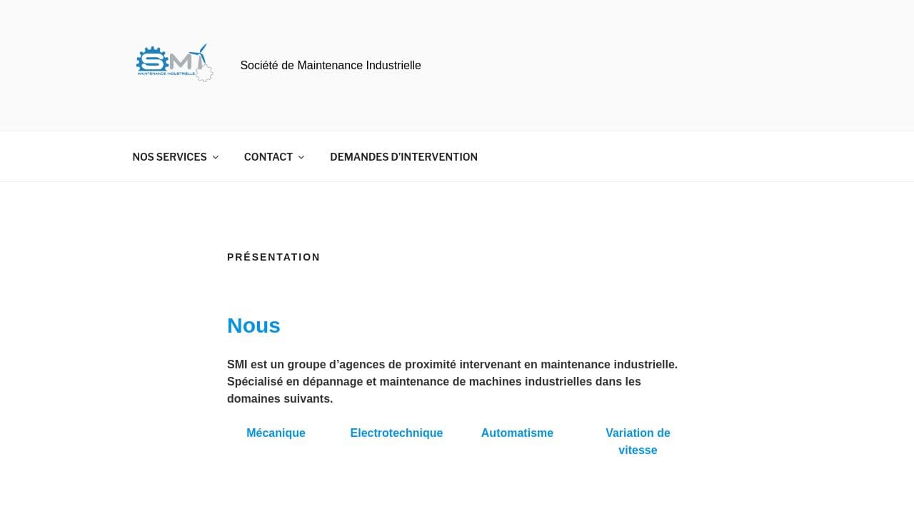 SMI website screenshot