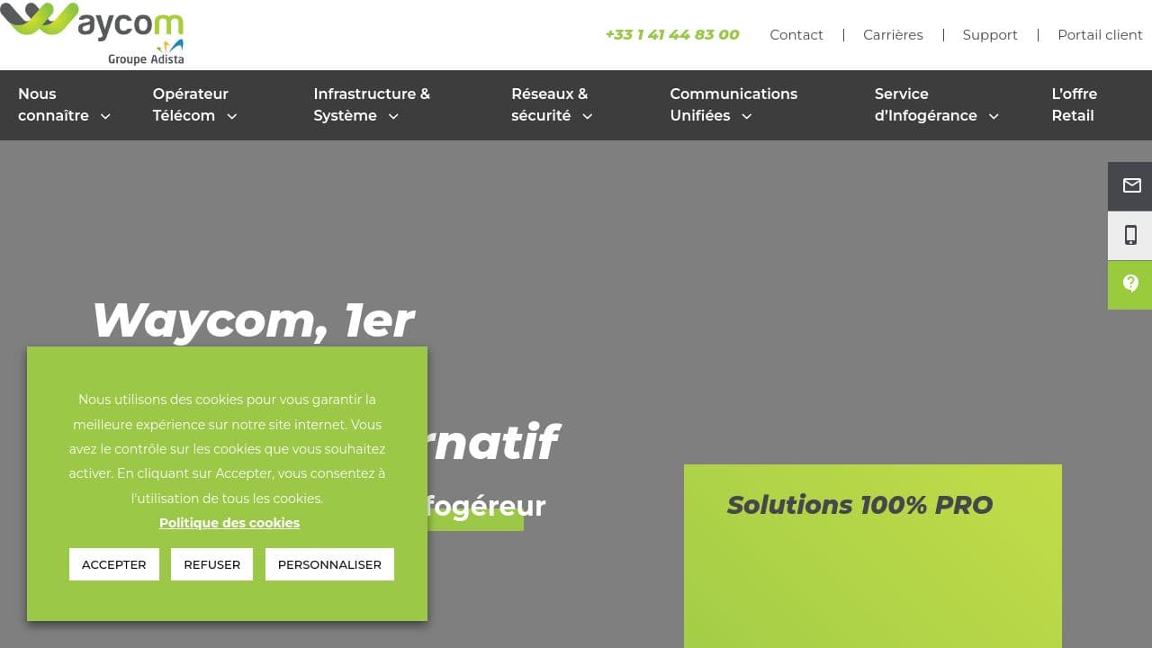 Waycom website screenshot