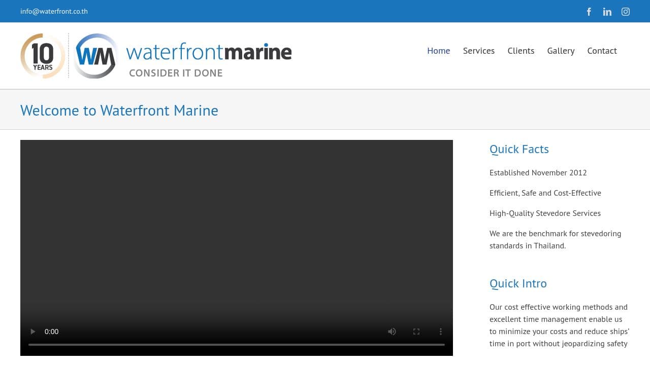 Waterfront Marine  website screenshot