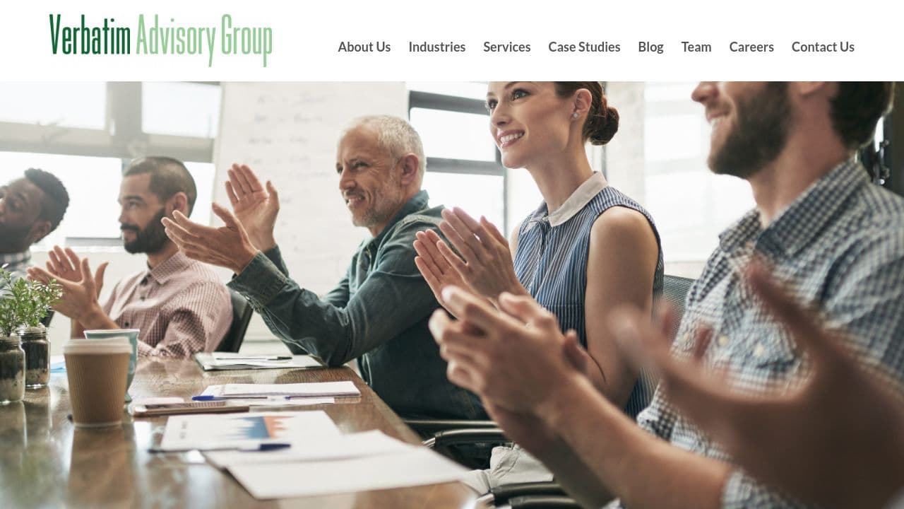 Verbatim Advisory Group website screenshot
