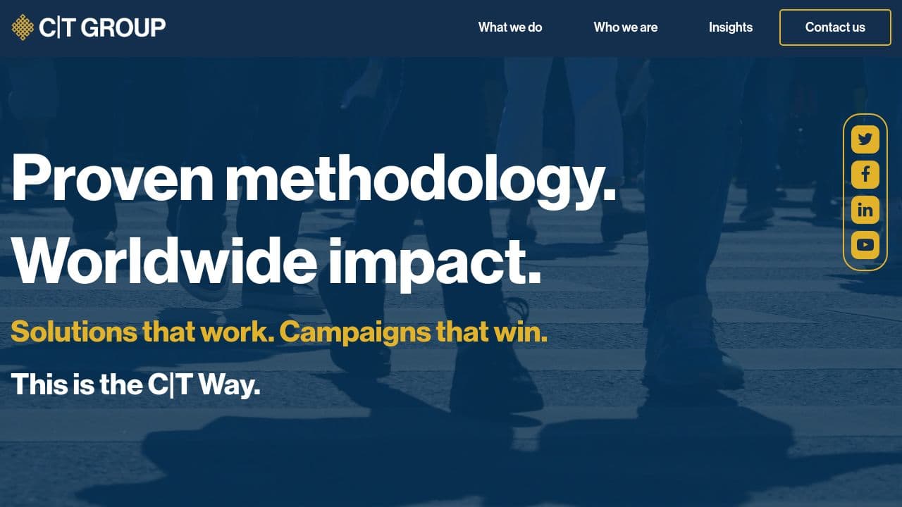 CT Group website screenshot