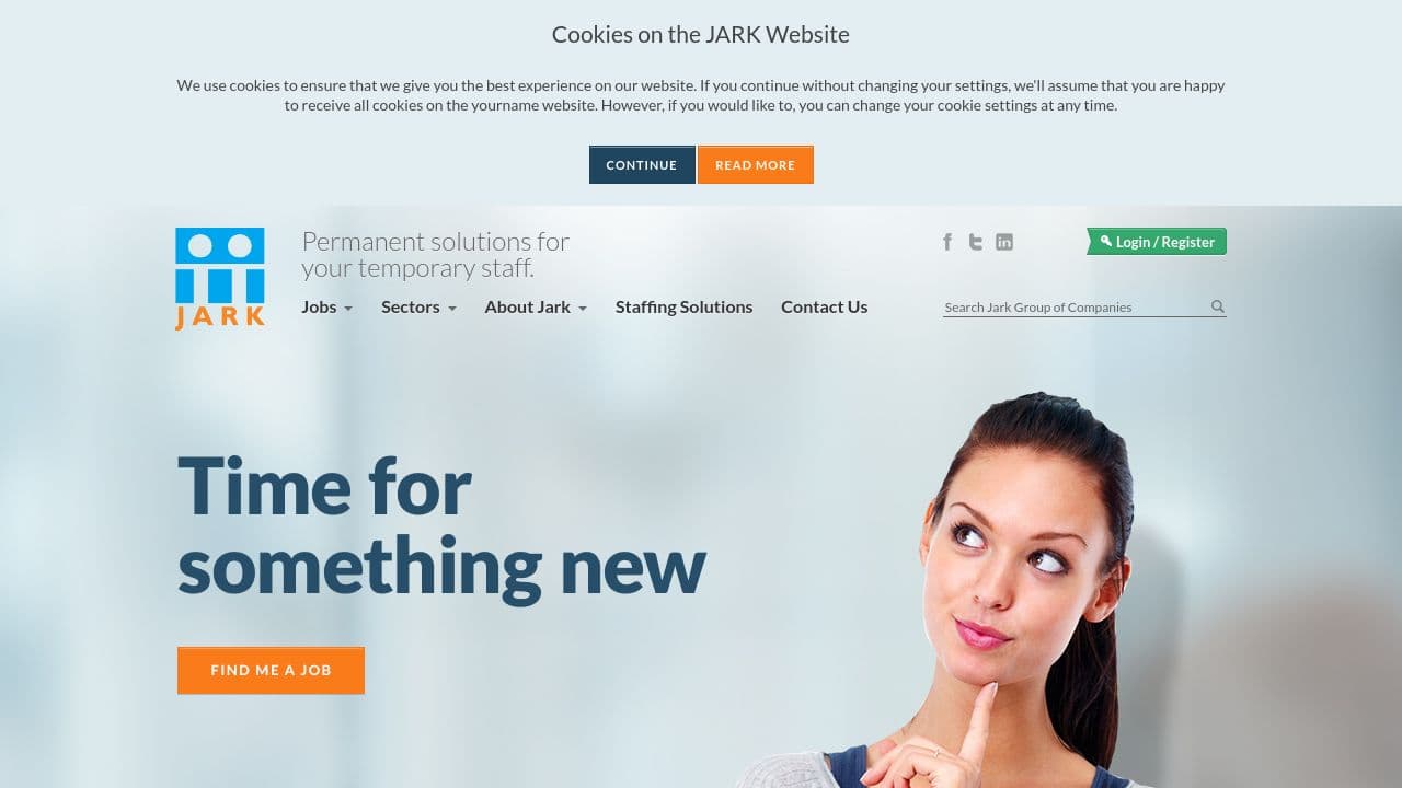 Jark Recruitment website screenshot