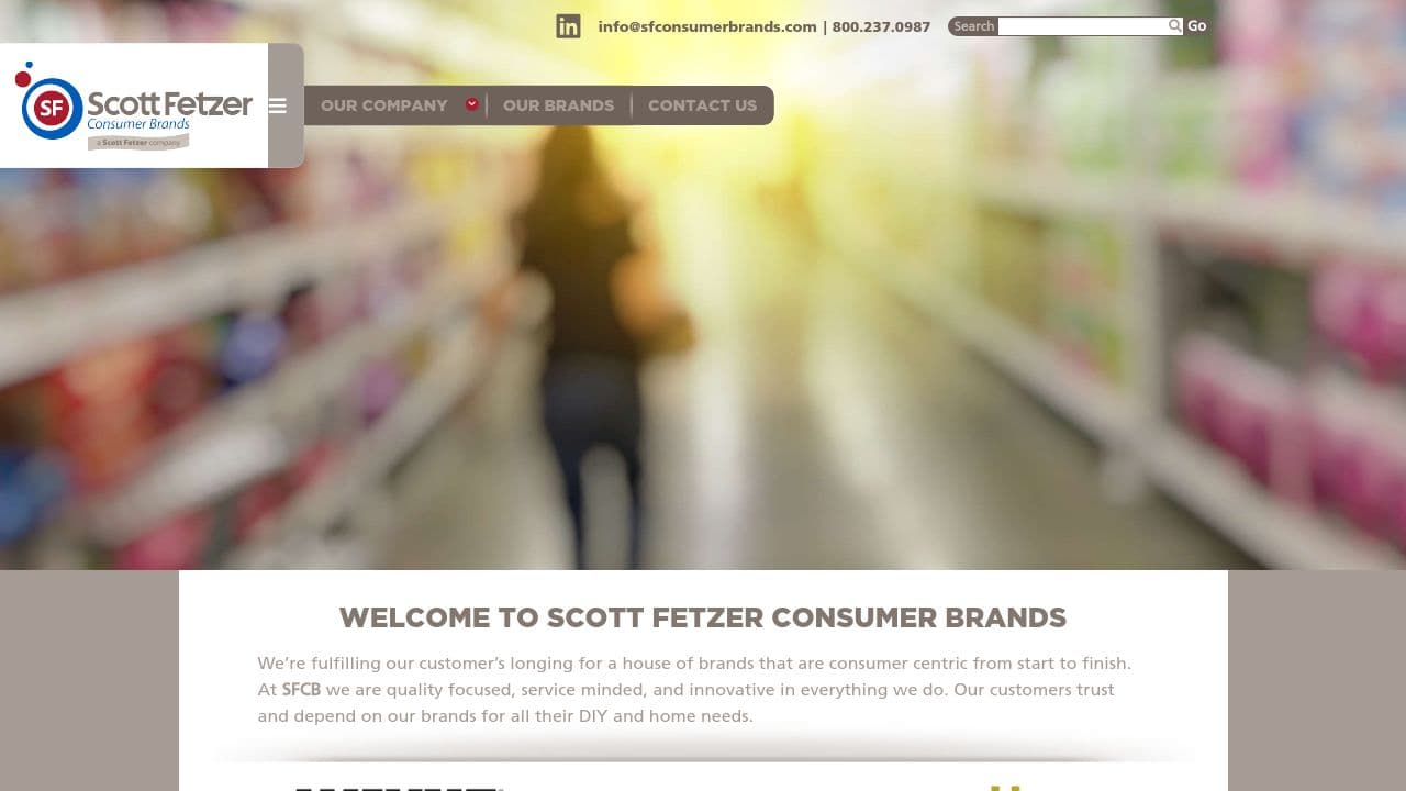 Scott Fetzer Consumer Brands website screenshot