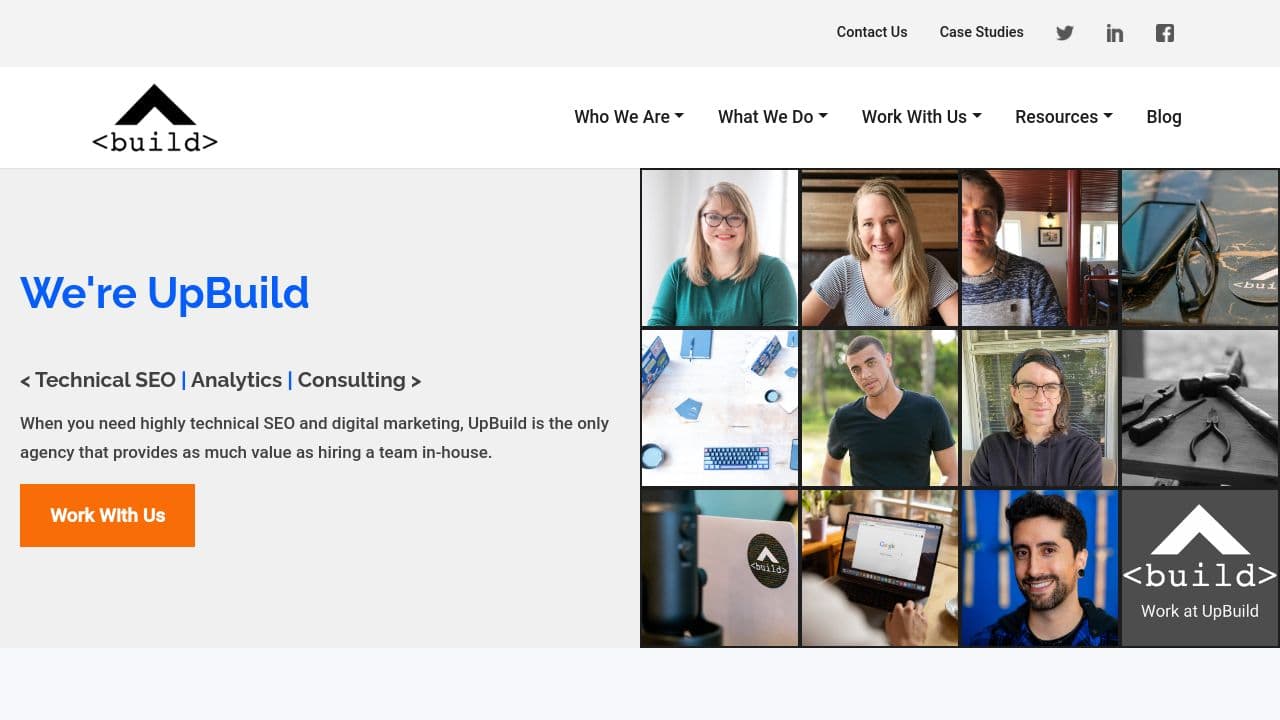 UpBuild website screenshot