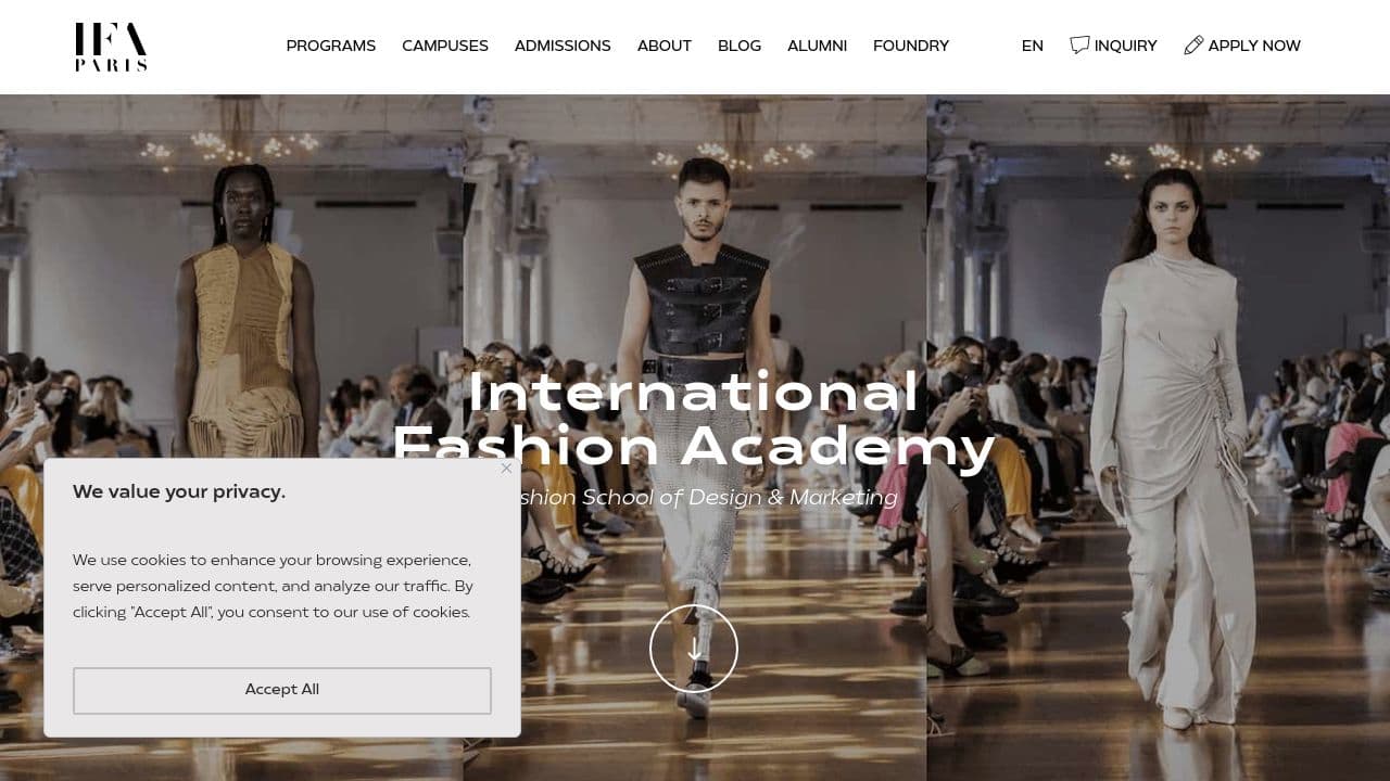 IFA Paris website screenshot