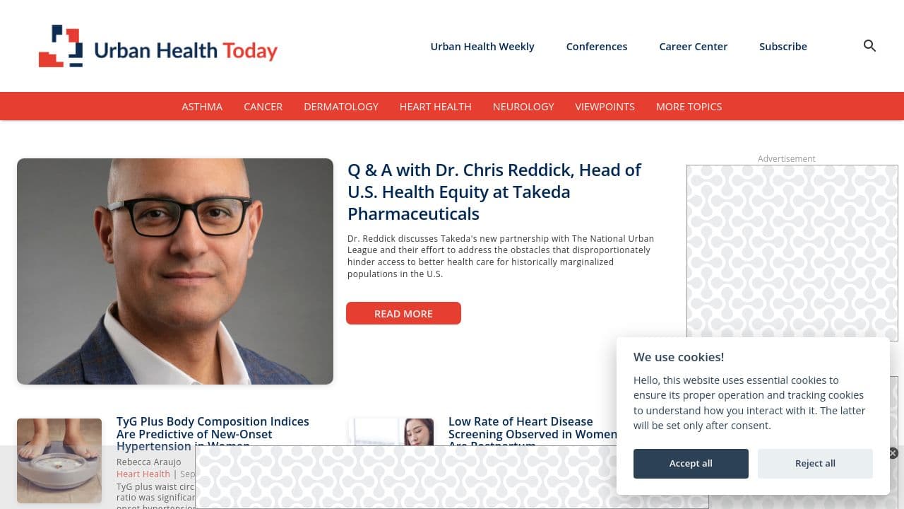 urban health today website screenshot