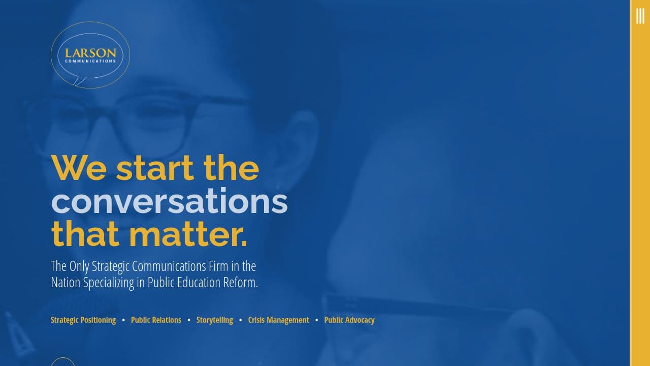 Larson Communications website screenshot