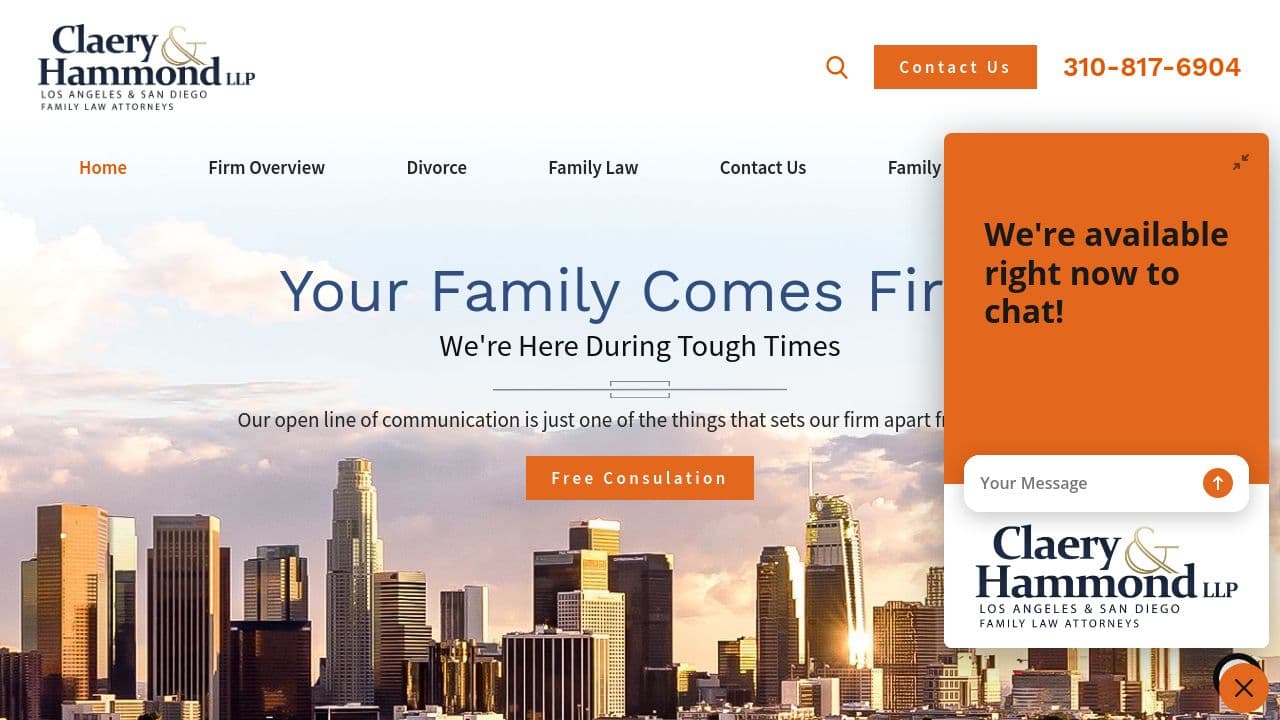 Claery & Hammond, LLP website screenshot