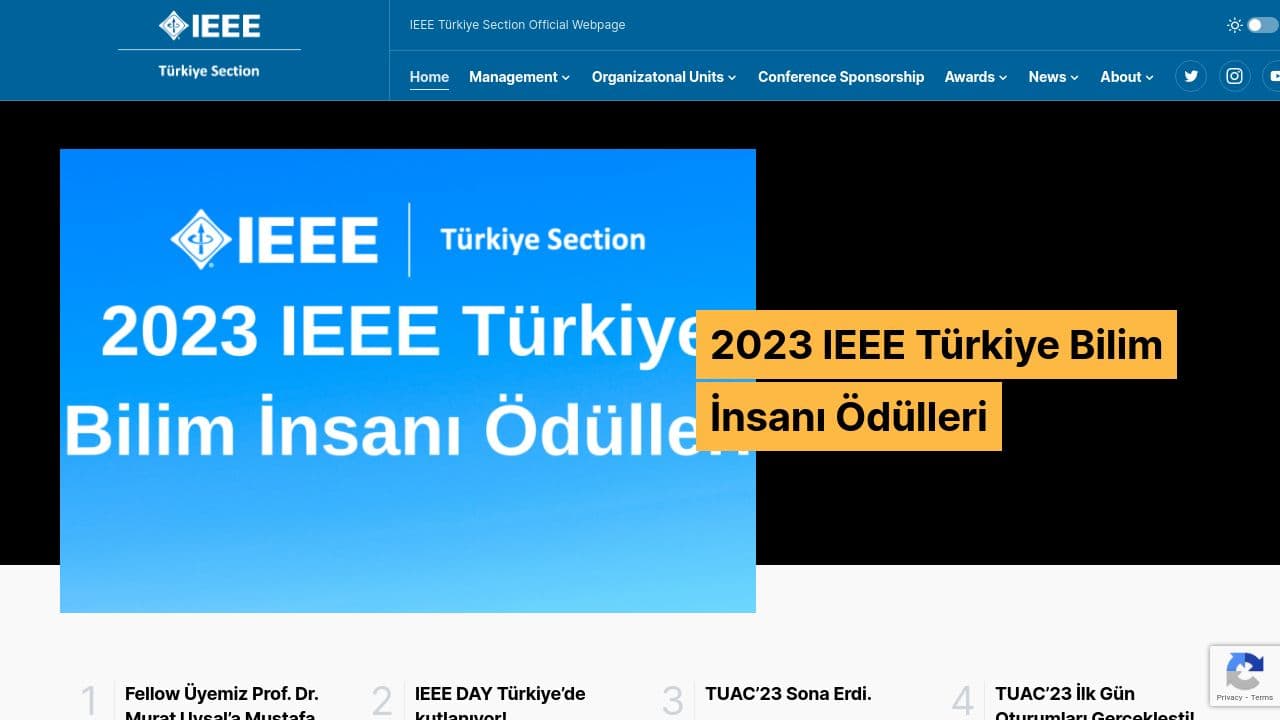 IEEE Türkiye Section Student Branches website screenshot