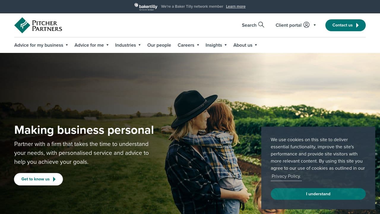 Pitcher Partners website screenshot