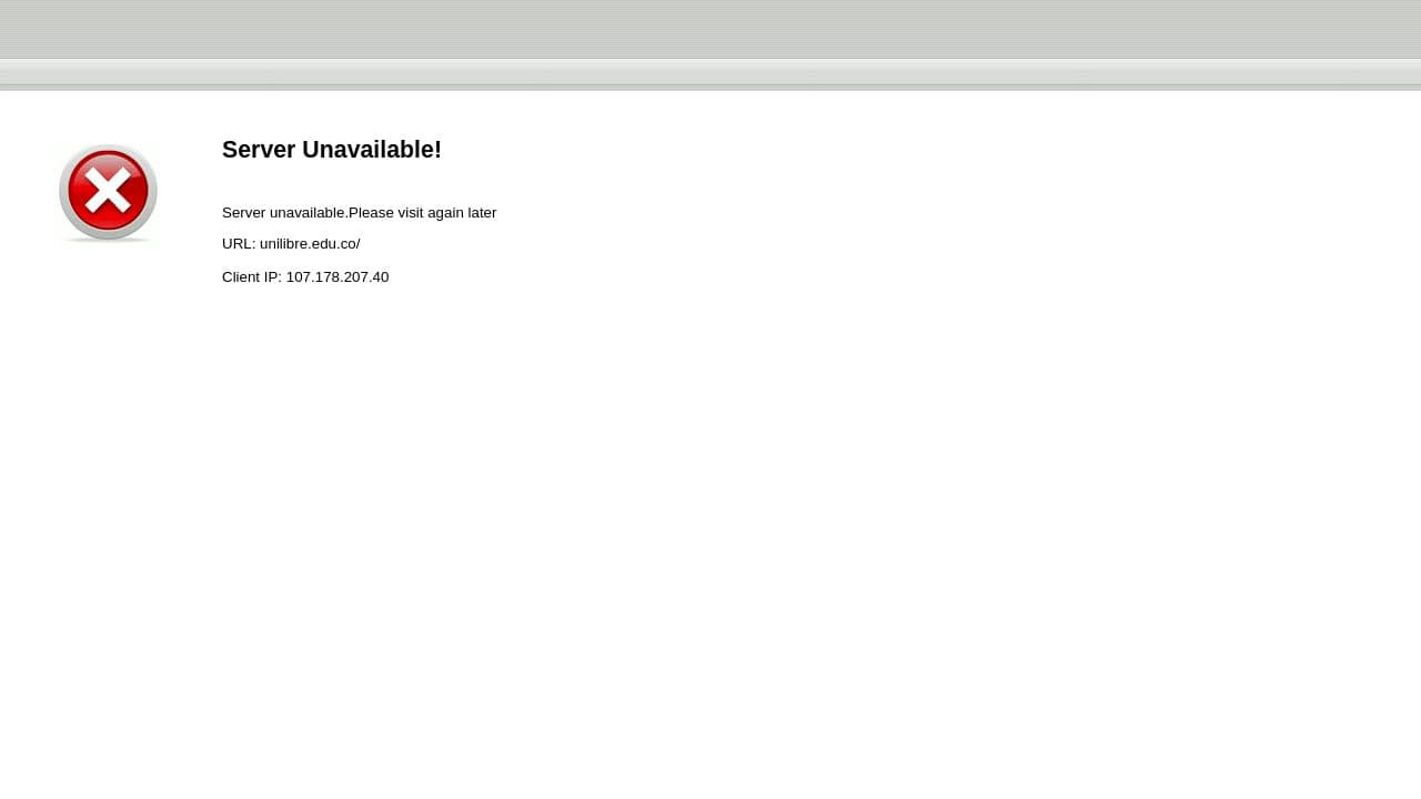UNIVERSIDAD LIBRE website screenshot