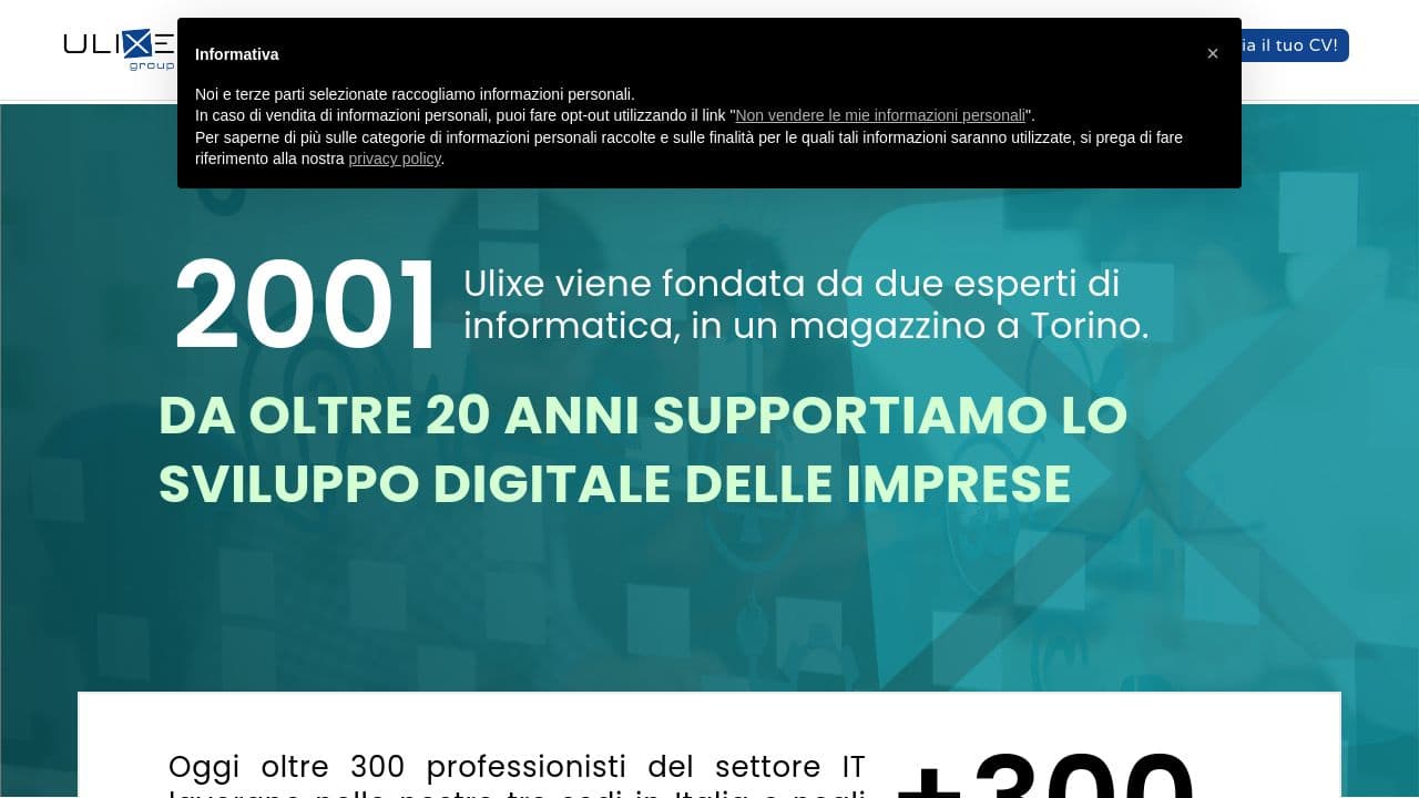 Ulixe Group website screenshot