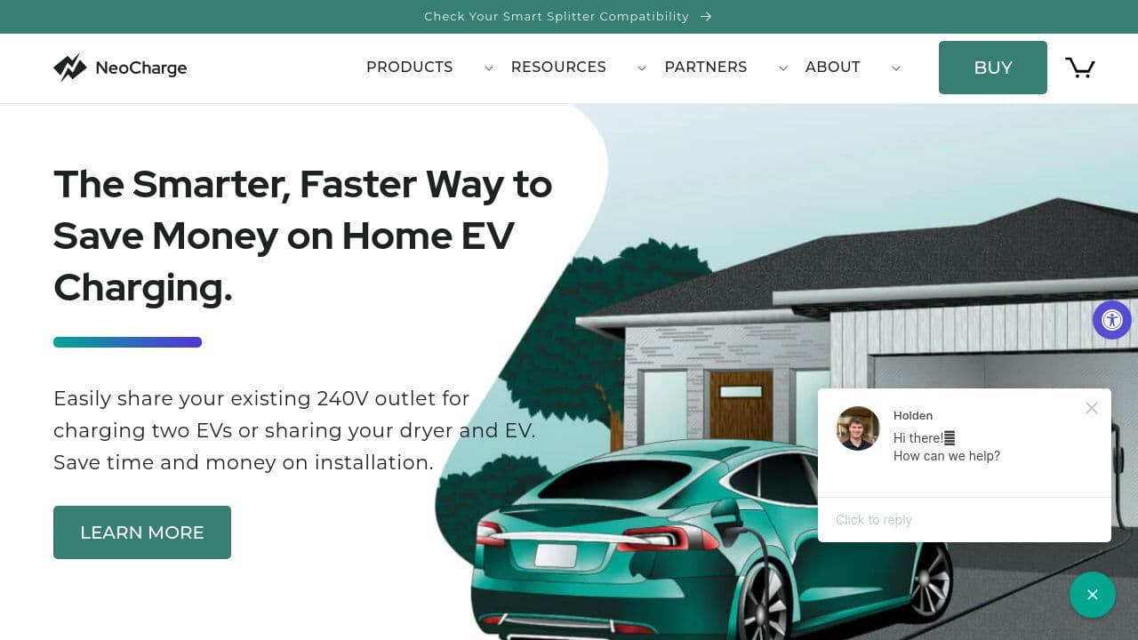 NeoCharge website screenshot