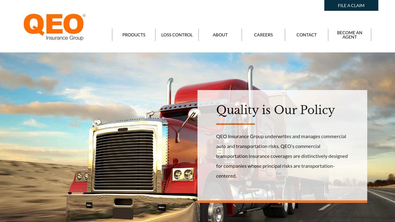 QEO Insurance Group website screenshot