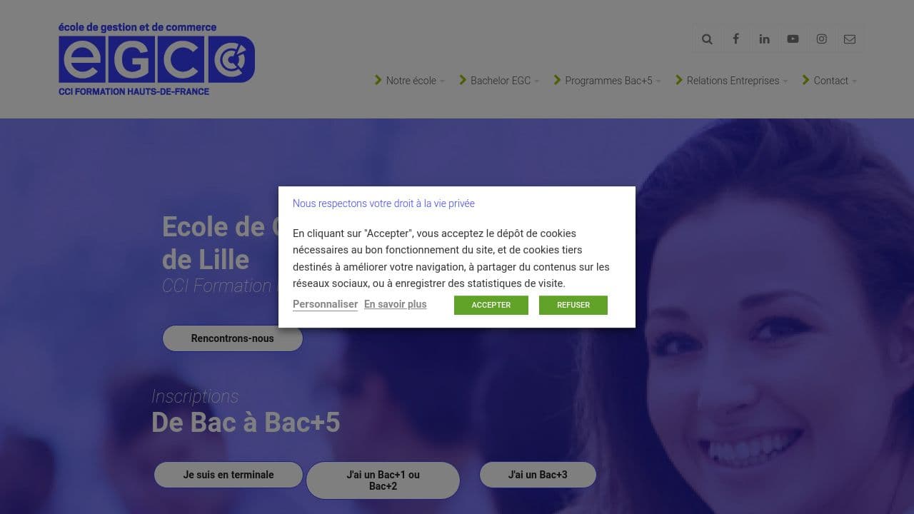 EGC Lille website screenshot
